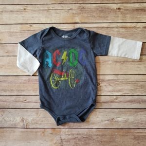 AC/DC • Rock n Roll Band Logo Onesie 6M